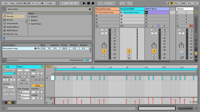 Ableton Live Extract Groove