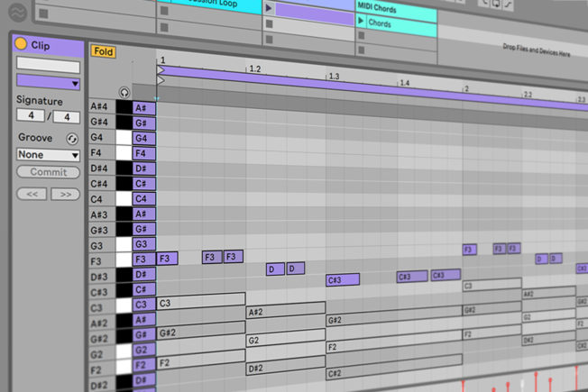 Ableton Live MIDI Notes Editing