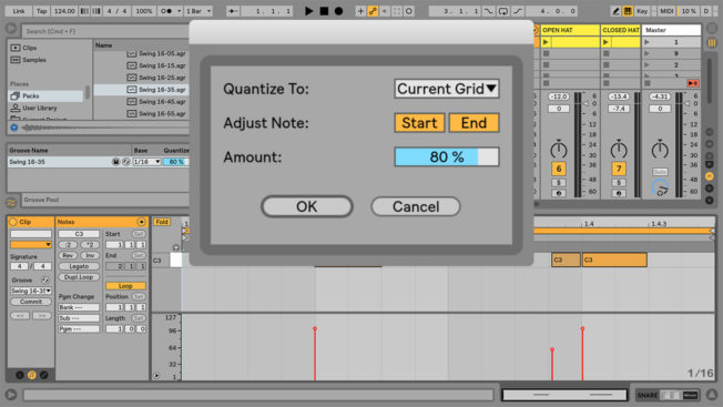 Ableton Live Quantize