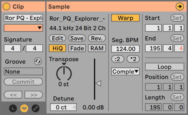 Ableton Live Save Default Clip