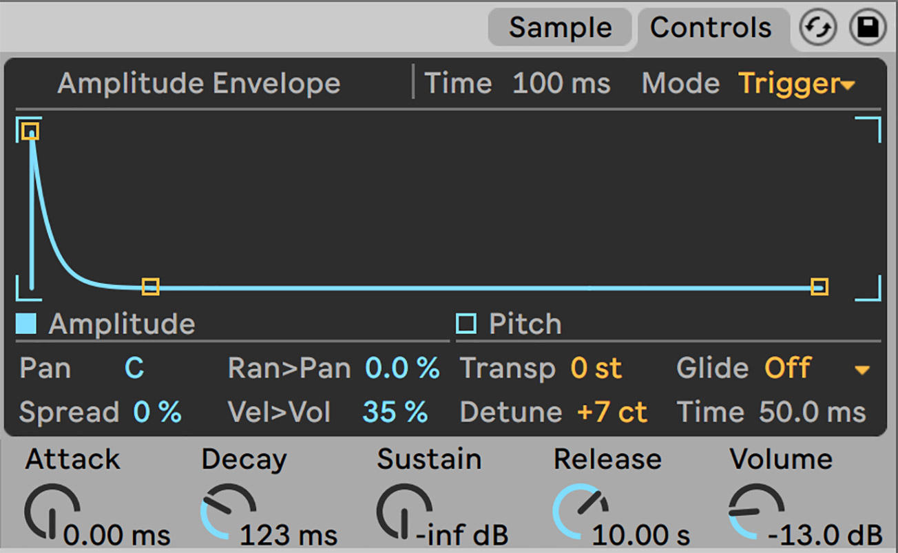 Ableton Live Simpler ADSR Envelopes