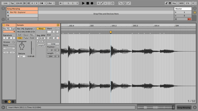 Ableton Live Warp Marker