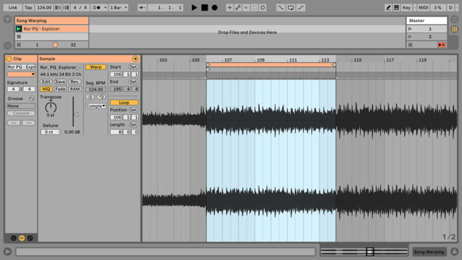 Ableton Live Warped Track Analysis