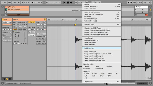 Ableton Live Warping Set 1.1.1 Here