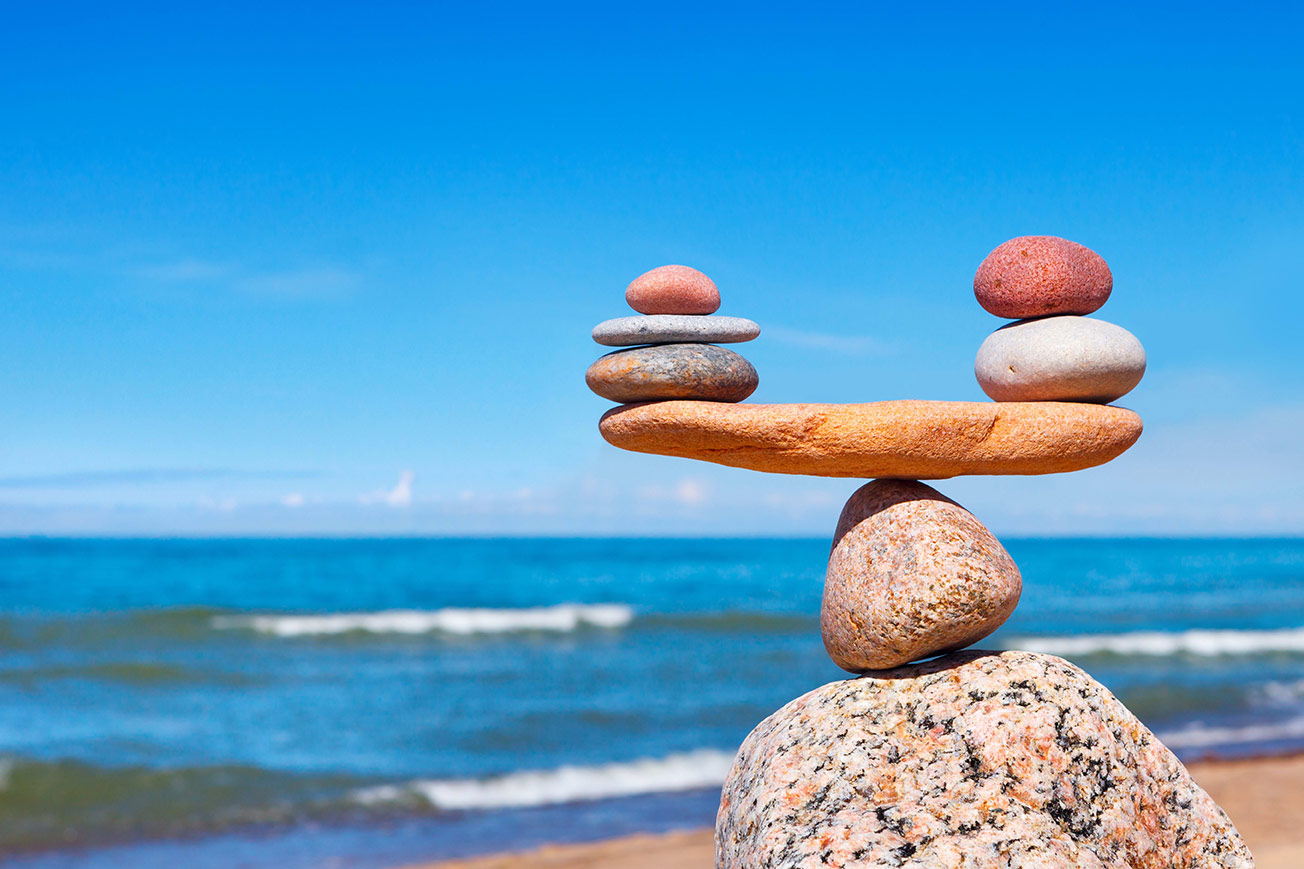 Balance Stones on Beach - Find Your Center