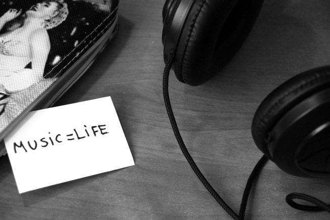 Black and White Headphones Music Life - Music Production Process