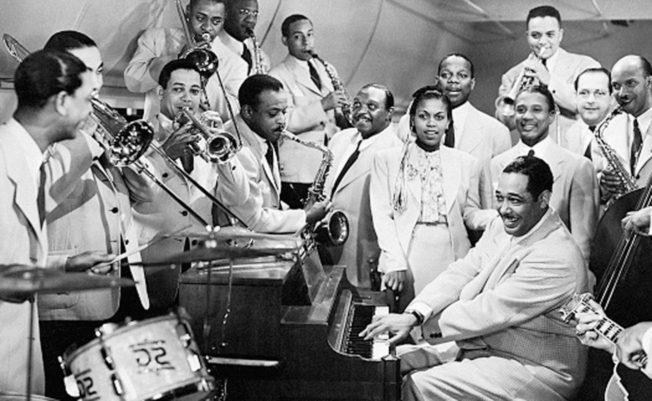 Duke Ellington and Jazz Band Playing Instruments