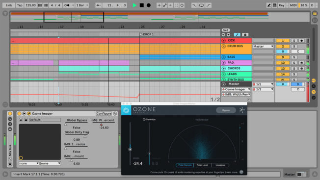 Ableton Live Mono Build with iZotope Imager
