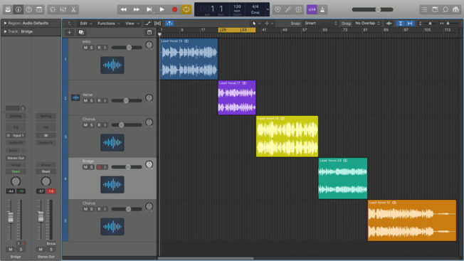 Logic Pro X Composite Vocal Tracks
