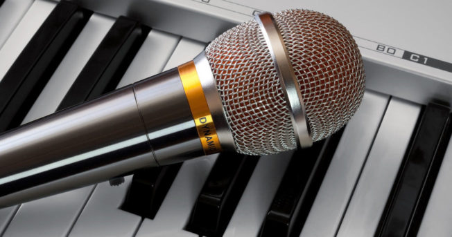 Microphone on Piano