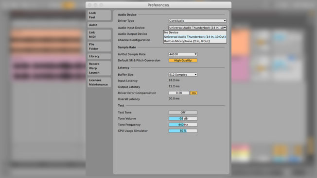 Ableton Live Preferences