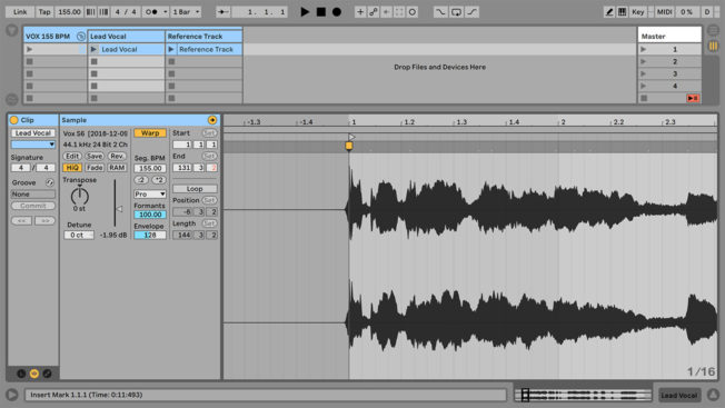 Ableton Live Warp Marker